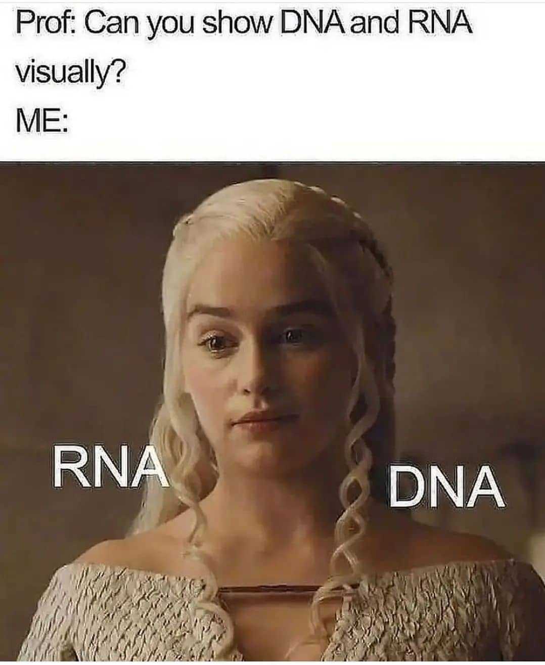 a woman with blonde hair and a braid in a dress with the capt of a dna dna