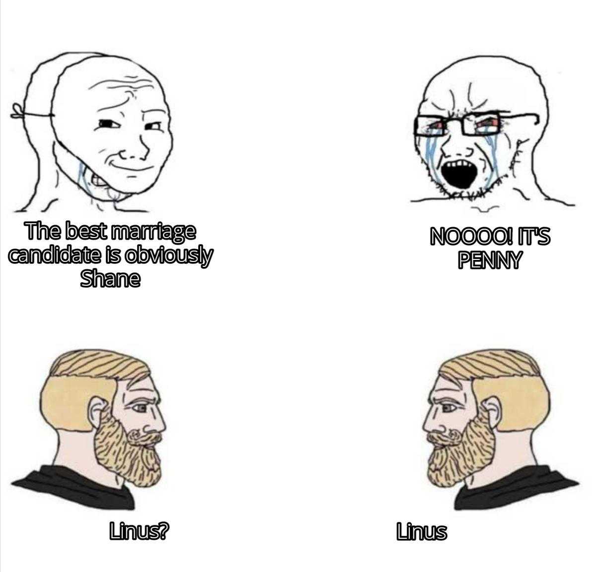 a cartoon drawing of a man with different facial expressions