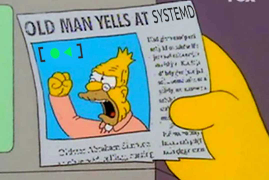 simpsons holding up a newspaper with a picture of a man yelling