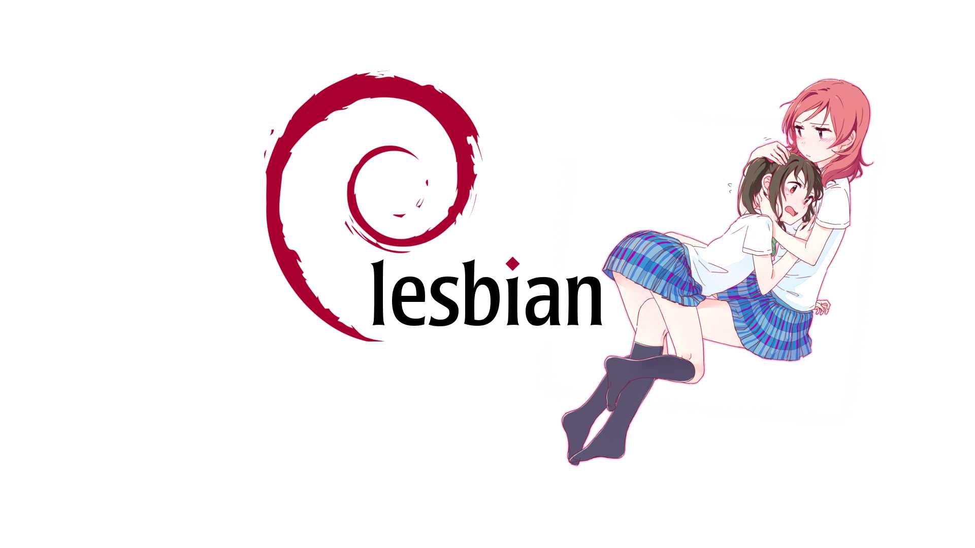 image of a girl sitting on a man ' s lap with the word lesbian written in the background