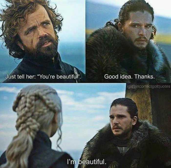 a picture taken from a game of thrones meme of a man with long hair and beards