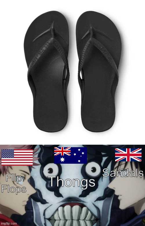 a pair of flip flops with a picture of a clown face on them