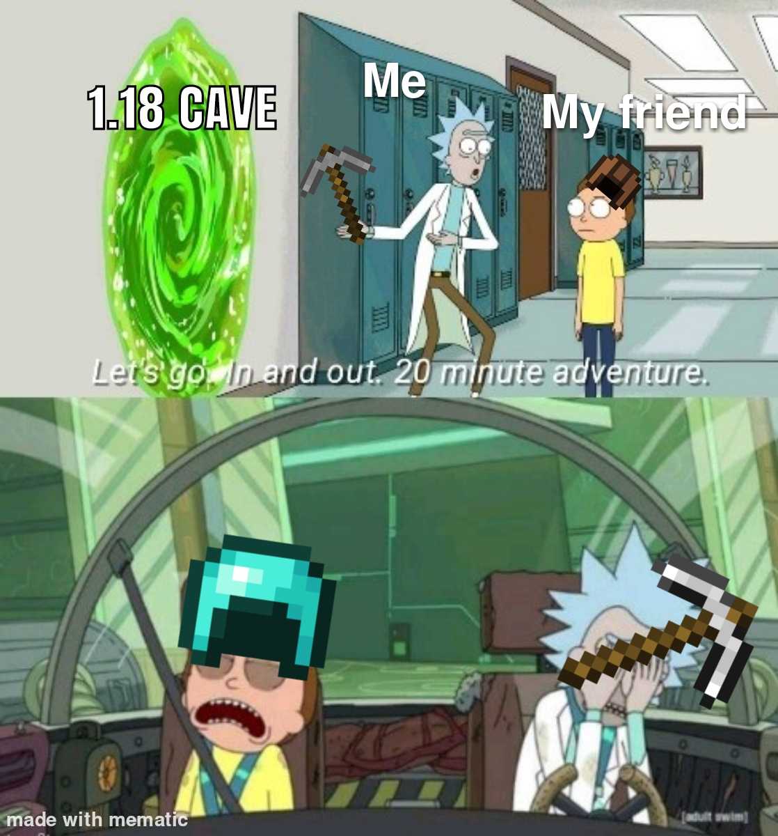 rick rick meme memes me my friend lets to find out 20 minute adventure