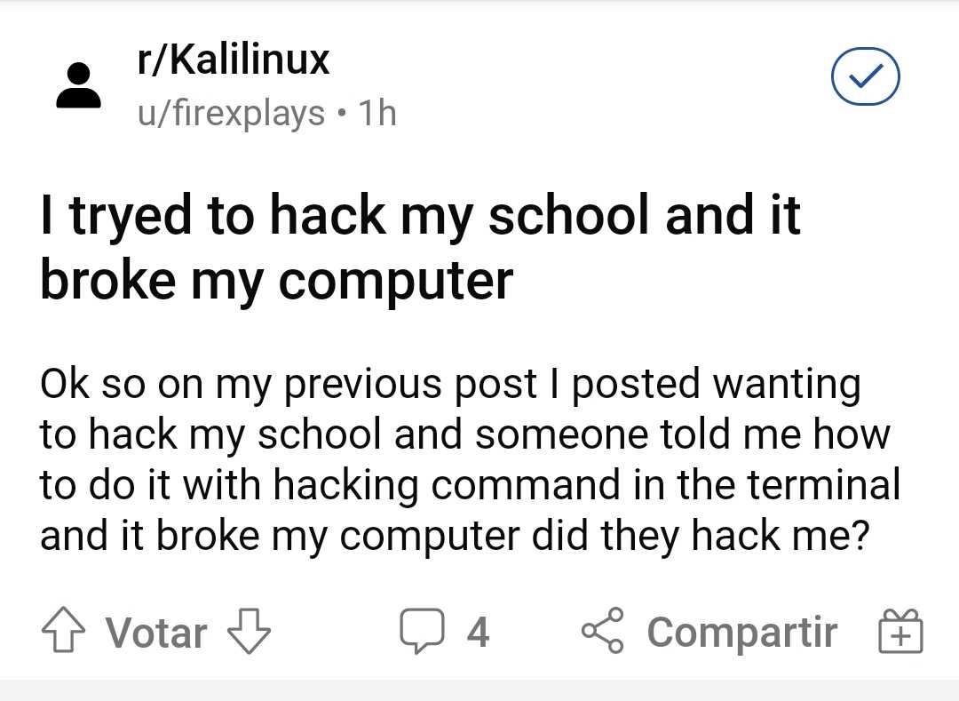 a screenshot of a tweet with a text message about a computer