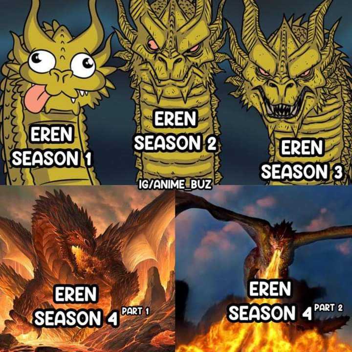 a cartoon picture of a series of four different dragon faces