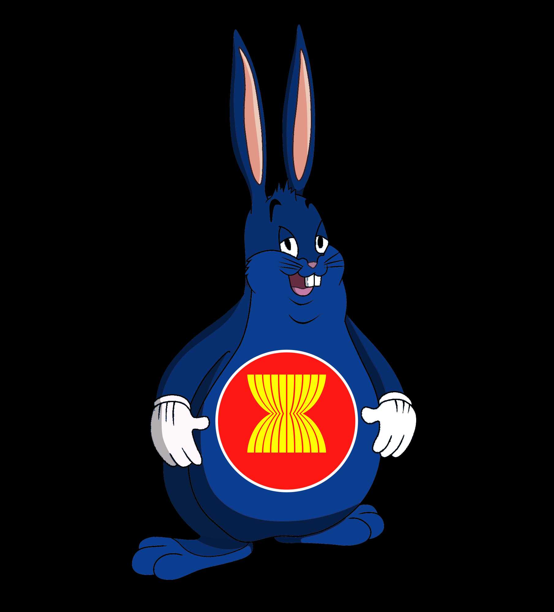 cartoon rabbit with a flag of the philippines