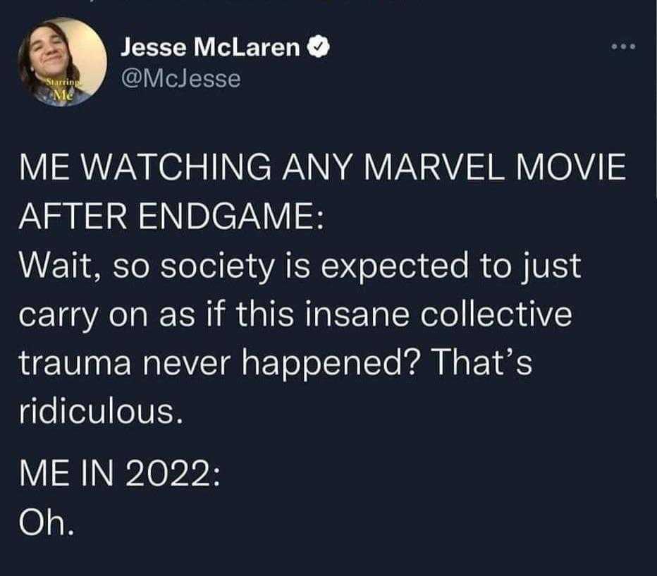 a tweet message from a woman who is watching a movie