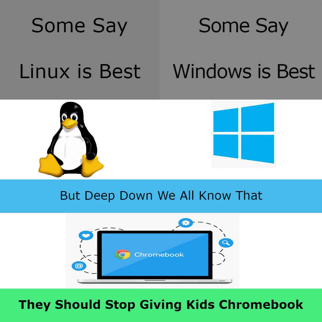 there are two different types of windows and linux