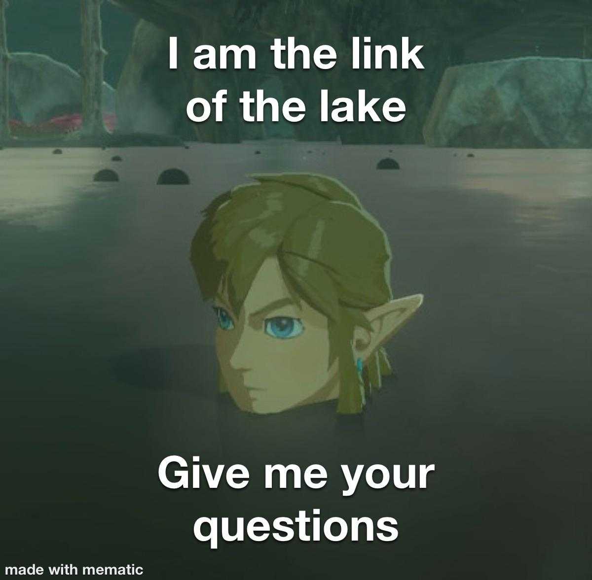 a picture taken from a video game with a link to the link of the lake