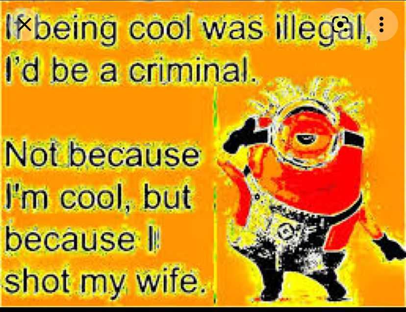 a picture of a cartoon character with a caption saying being cool was illegal