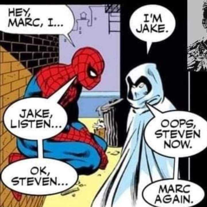 a cartoon of spider - man and a ghost with speech bubbles