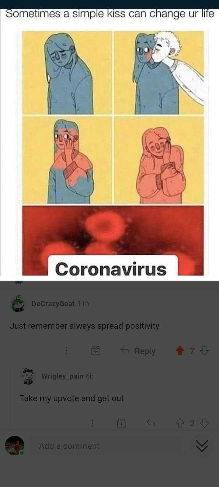 a cartoon of a man with a face mask and a coronavirus sign