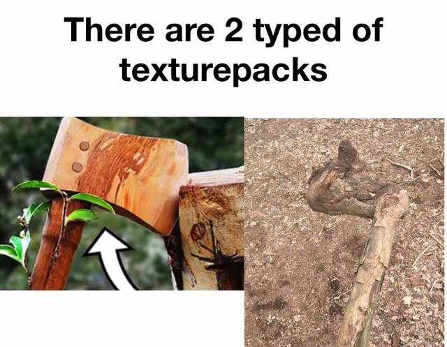 there are 2 types of texturepacks