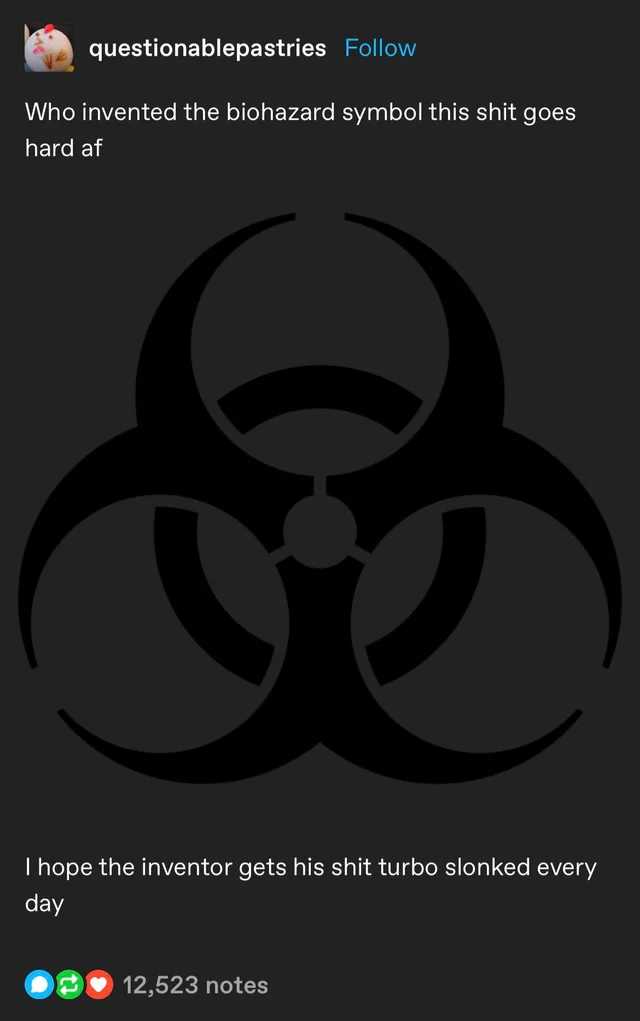 a black and white photo of a biohazard symbol on a dark background