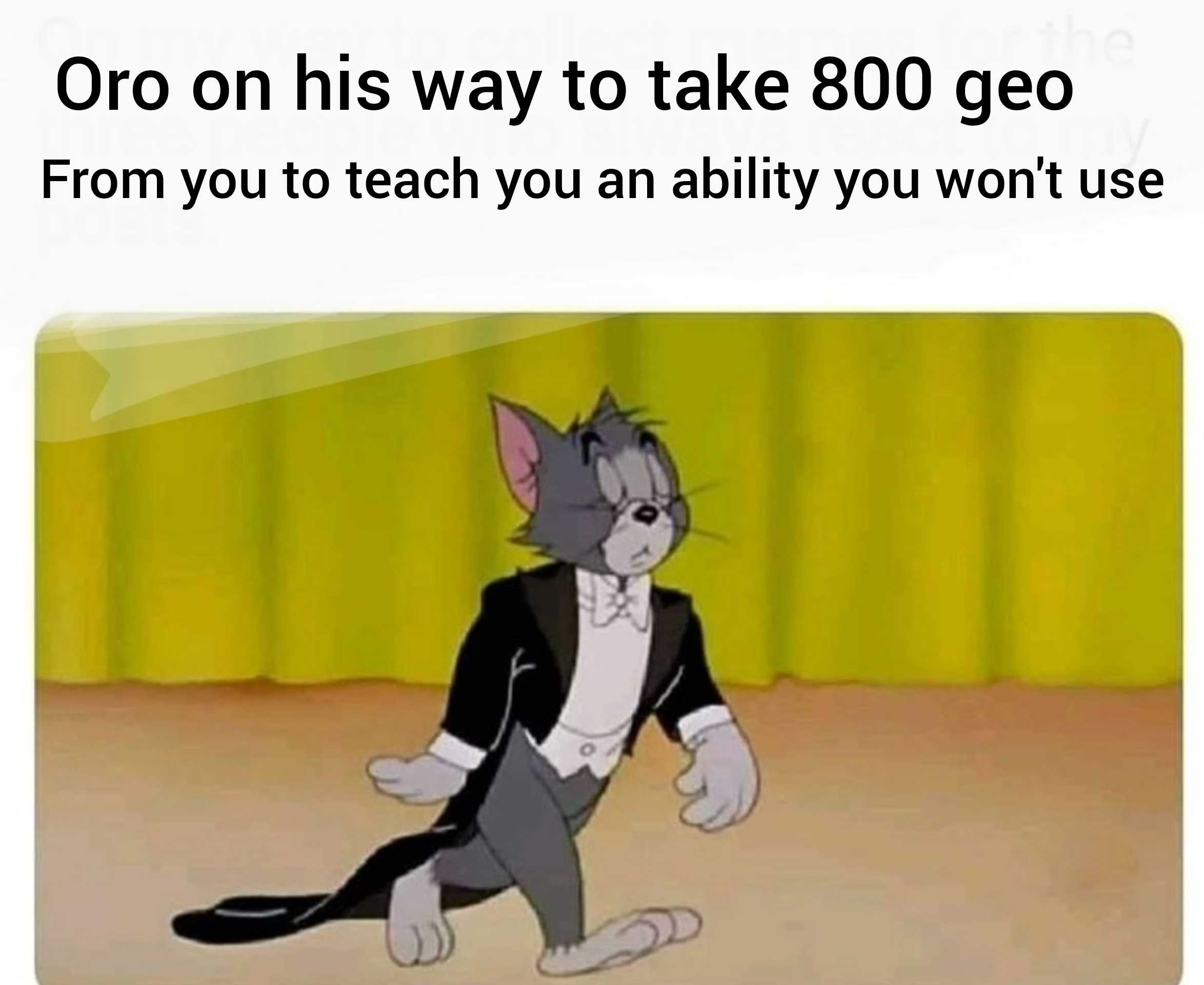 cartoon of a cat in a tuxedo with a caption that reads, ' cron his way to take 800 geo from you teach you an ability you won '