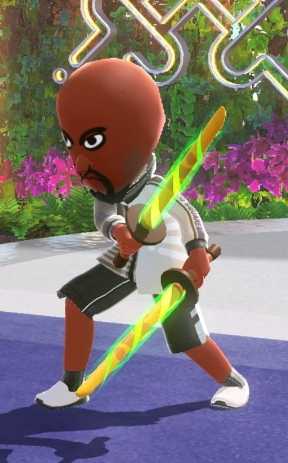 cartoon character with a sword in a game