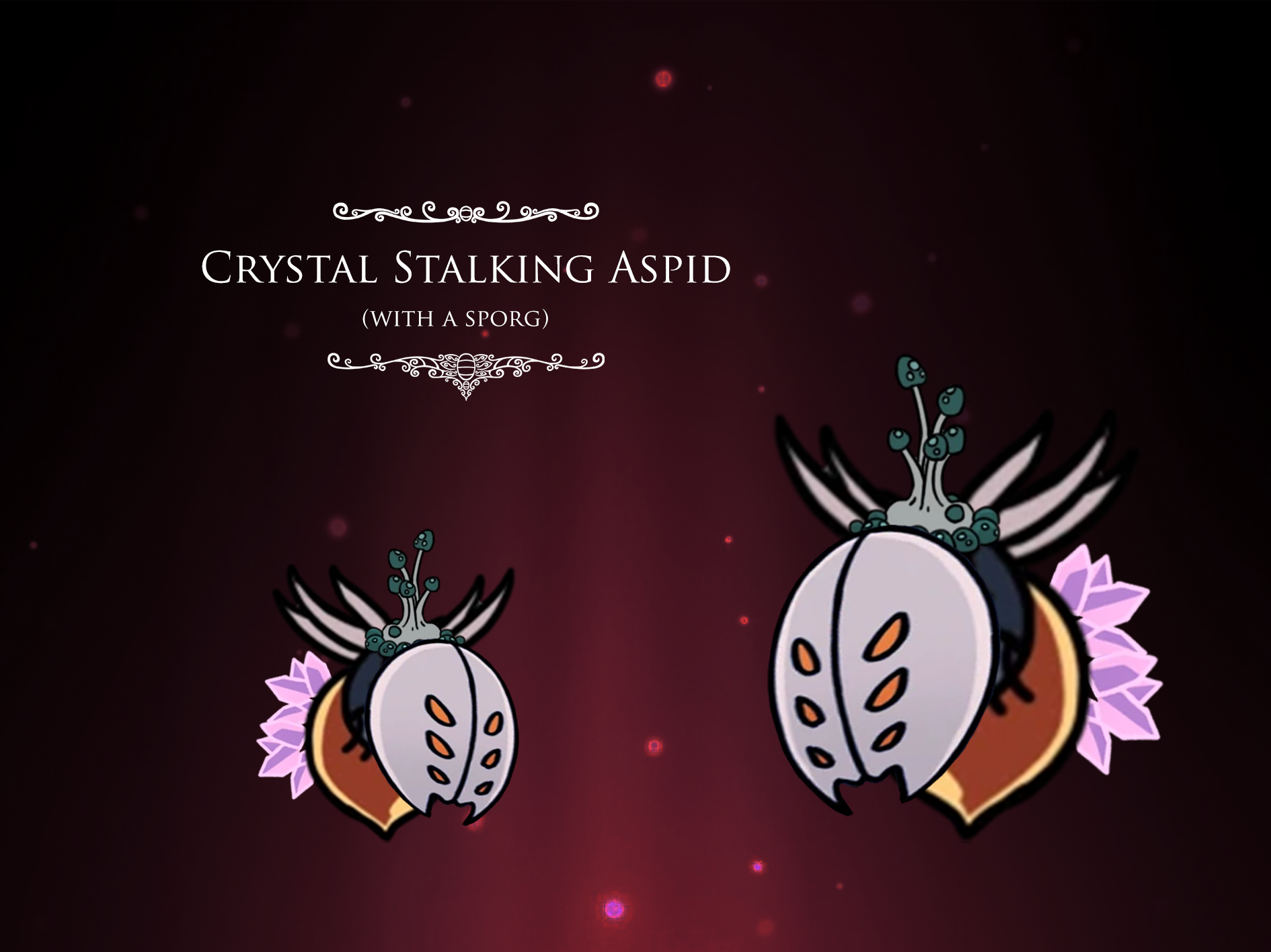 crystal stalking aspid earrings by theartofoam