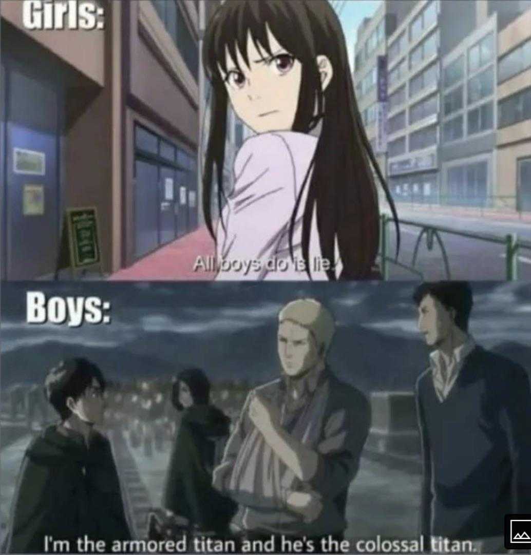 anime memes about boys and girls