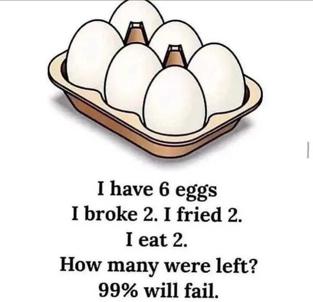 a cartoon of a carton of eggs with a joke about how many were left