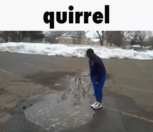 there is a man riding a skateboard on a puddle of water