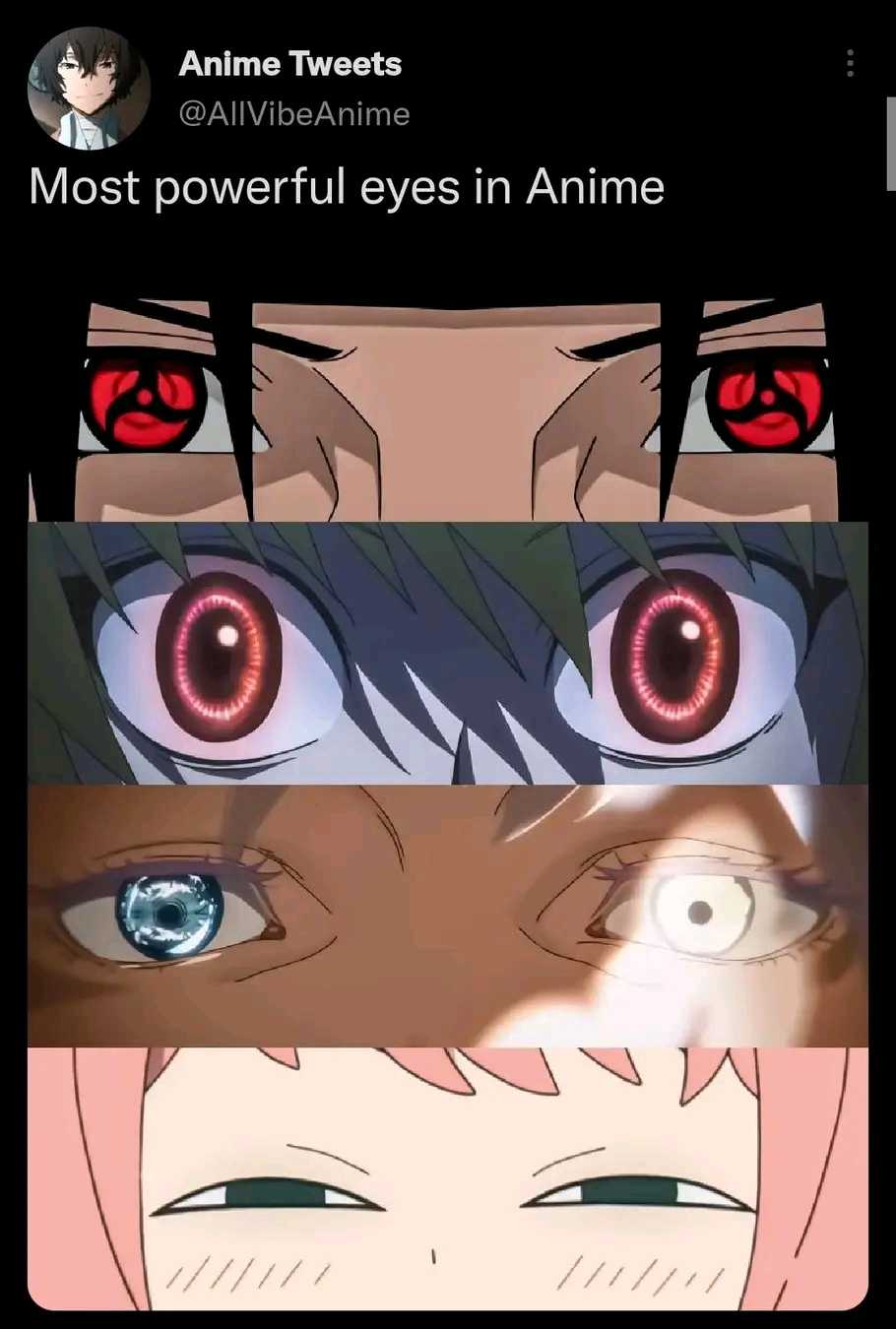 anime tweets are the most powerful eyes in anime