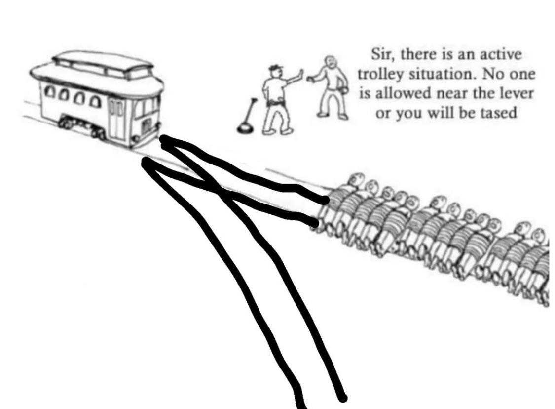 a drawing of a train pulling a bunch of people on a track