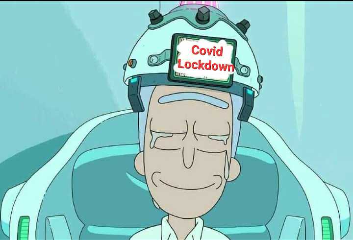 cartoon of a man wearing a helmet with a sign on it