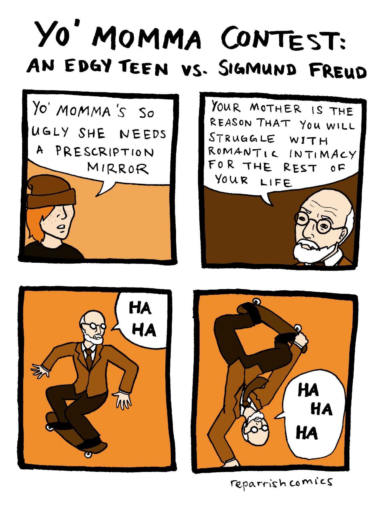 a cartoon of a comic strip with a man in a suit and a woman in a hat