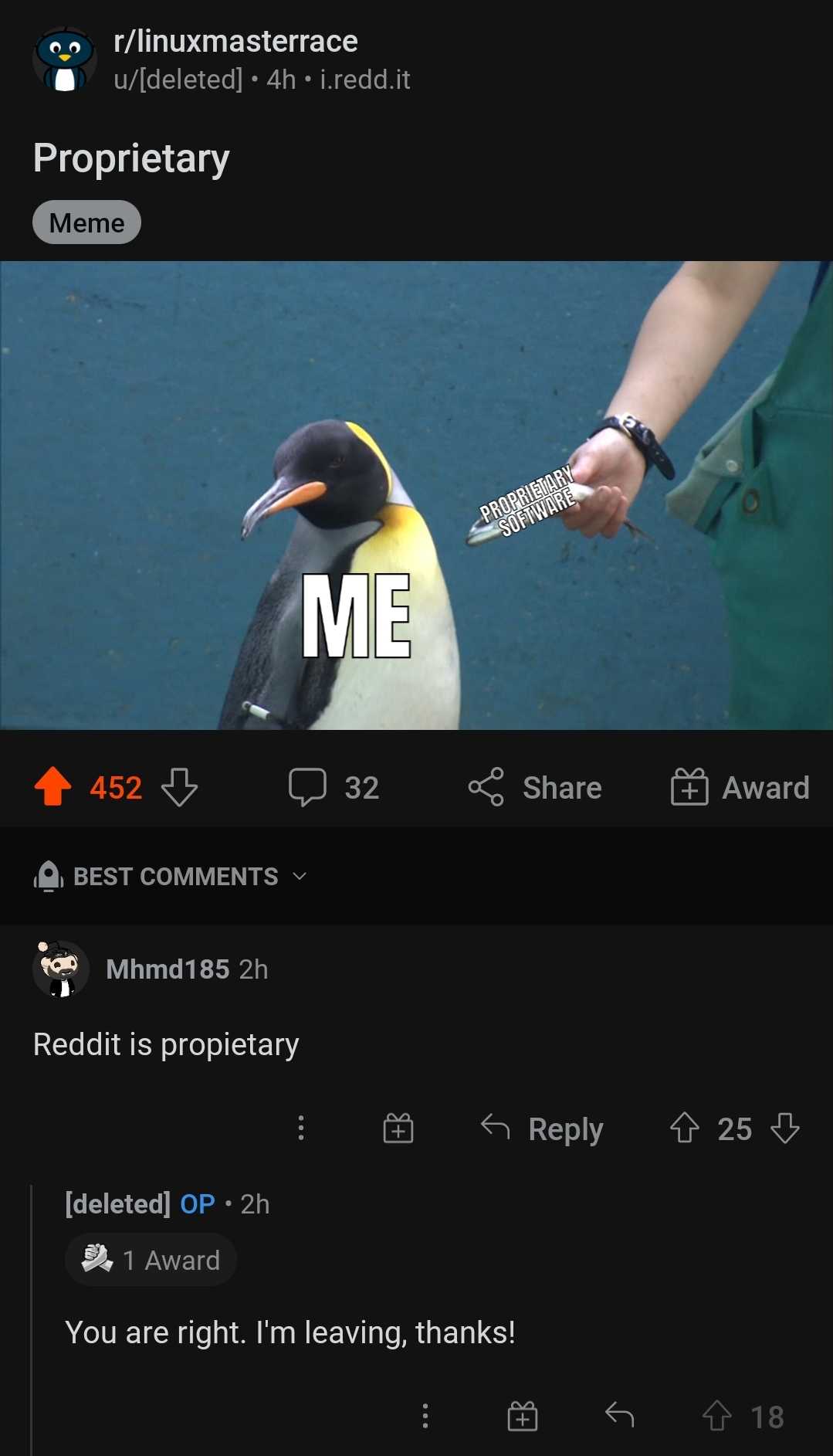 there is a penguin that is holding a comb in its hand