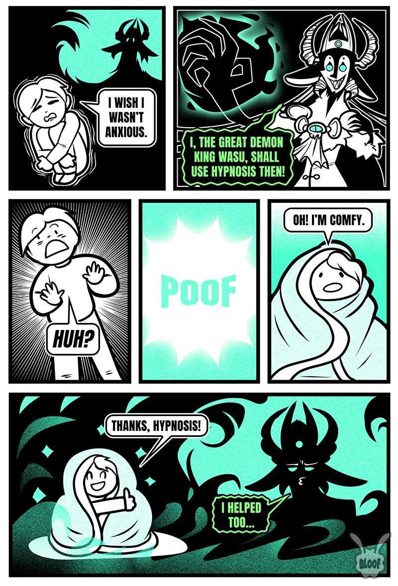 a comic strip with a comic strip about a person in a pool