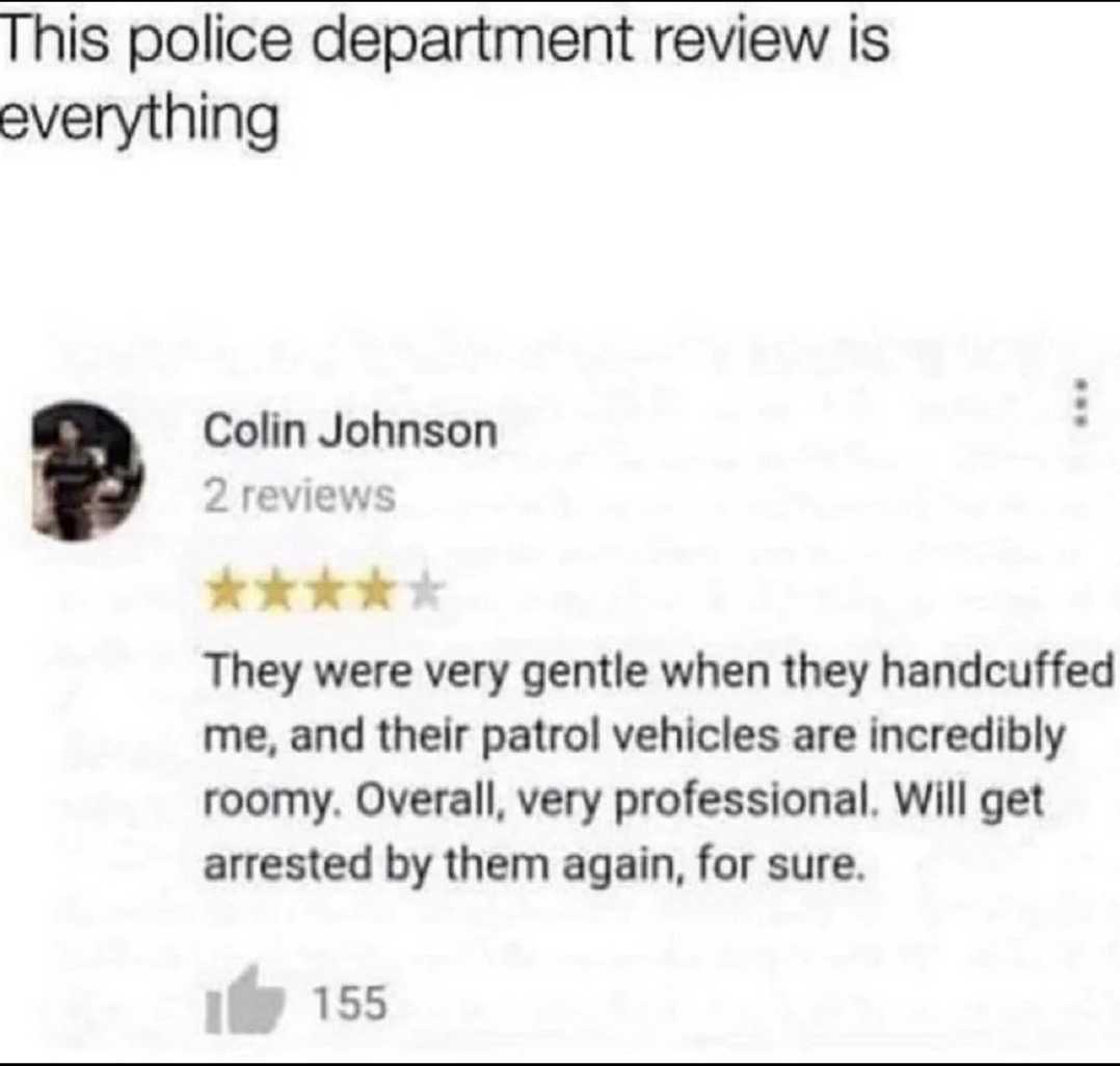 a screenshot of a twee with a picture of a police officer