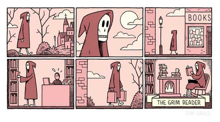 a cartoon of a comic strip with a person in a hoodie