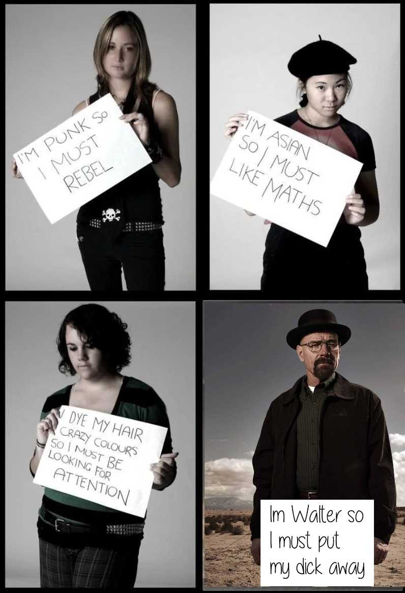 four different pictures of a man and woman holding signs