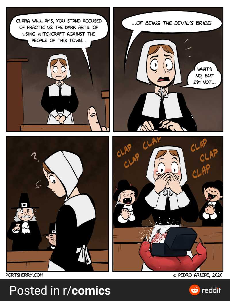 cartoon of a nun in a church with a laptop and a nun