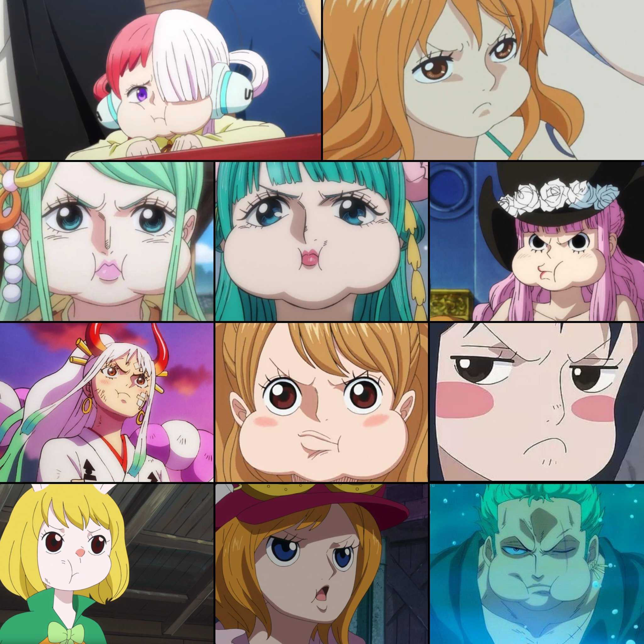 a bunch of anime characters with different expressions and expressions