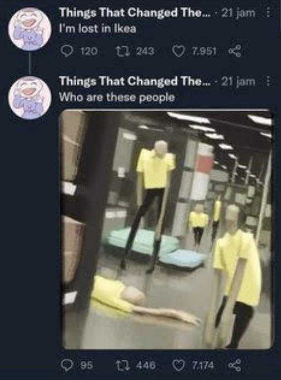 araffe twees a picture of a man in a yellow shirt