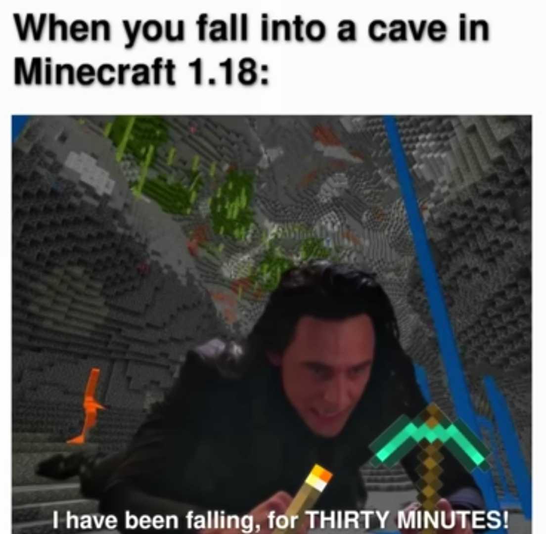 a picture taken from a minecraft meme of a man holding a hammer