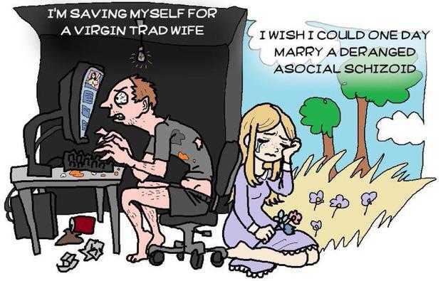 cartoon of a woman sitting in front of a computer with a man on the phone