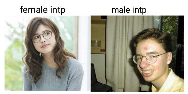 there are two pictures of a woman and a man with glasses