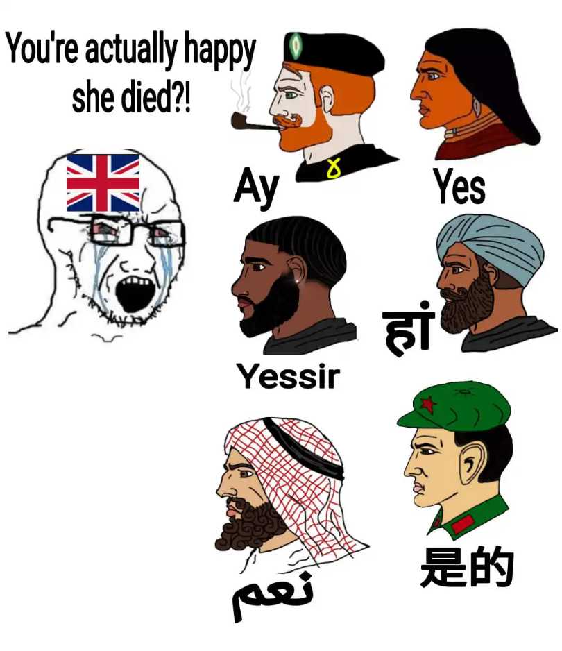 a cartoon of a group of people with different expressions