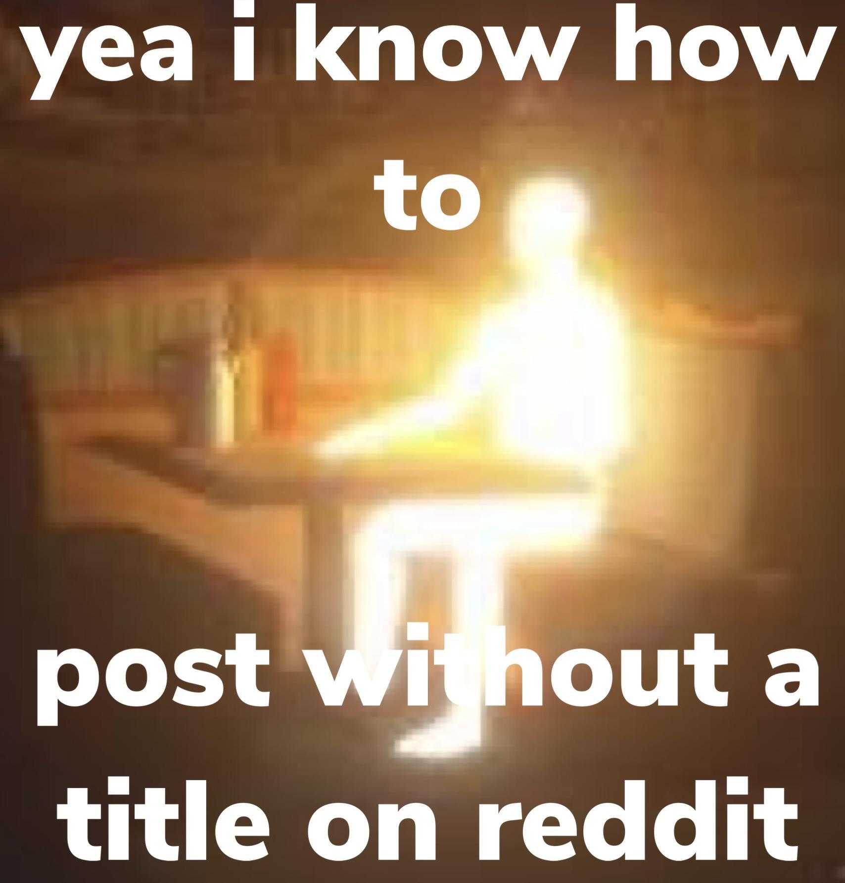 there is a picture of a person sitting on a chair with a light shining on them