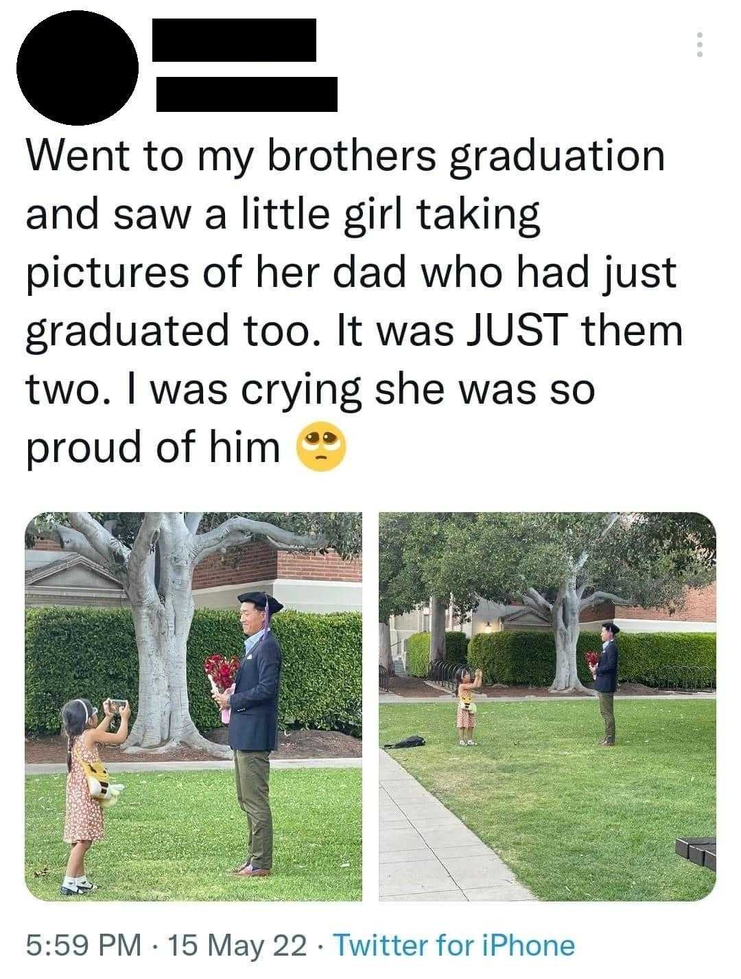 a woman is giving a little girl a bouquet of flowers