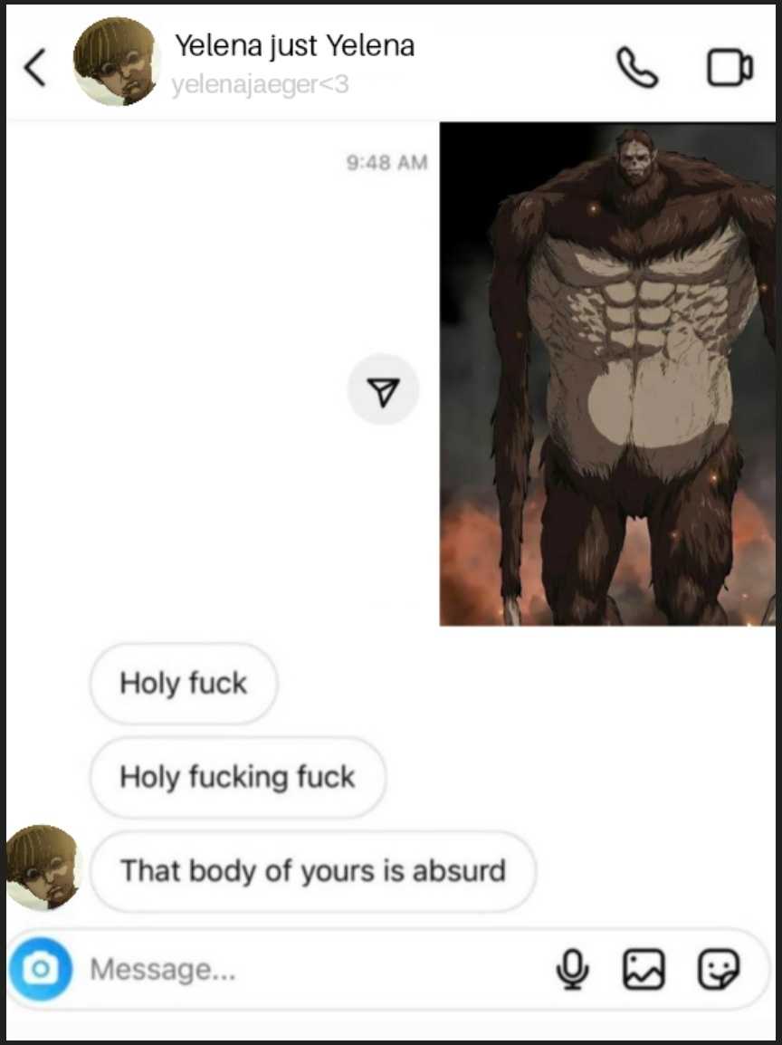 a screenshot of a text message from a guy who is about to be a gorilla