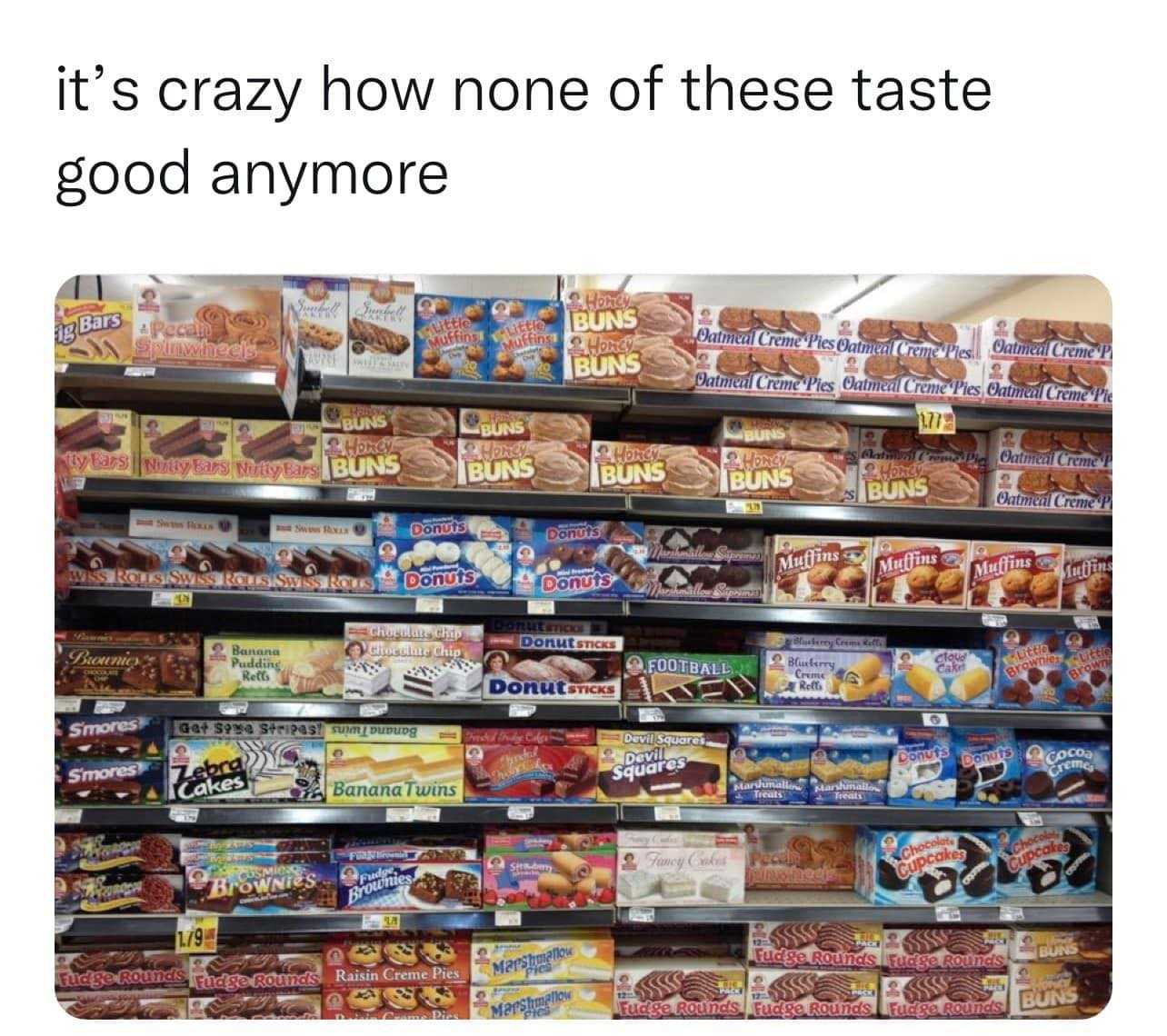 a close up of a shelf of food in a store