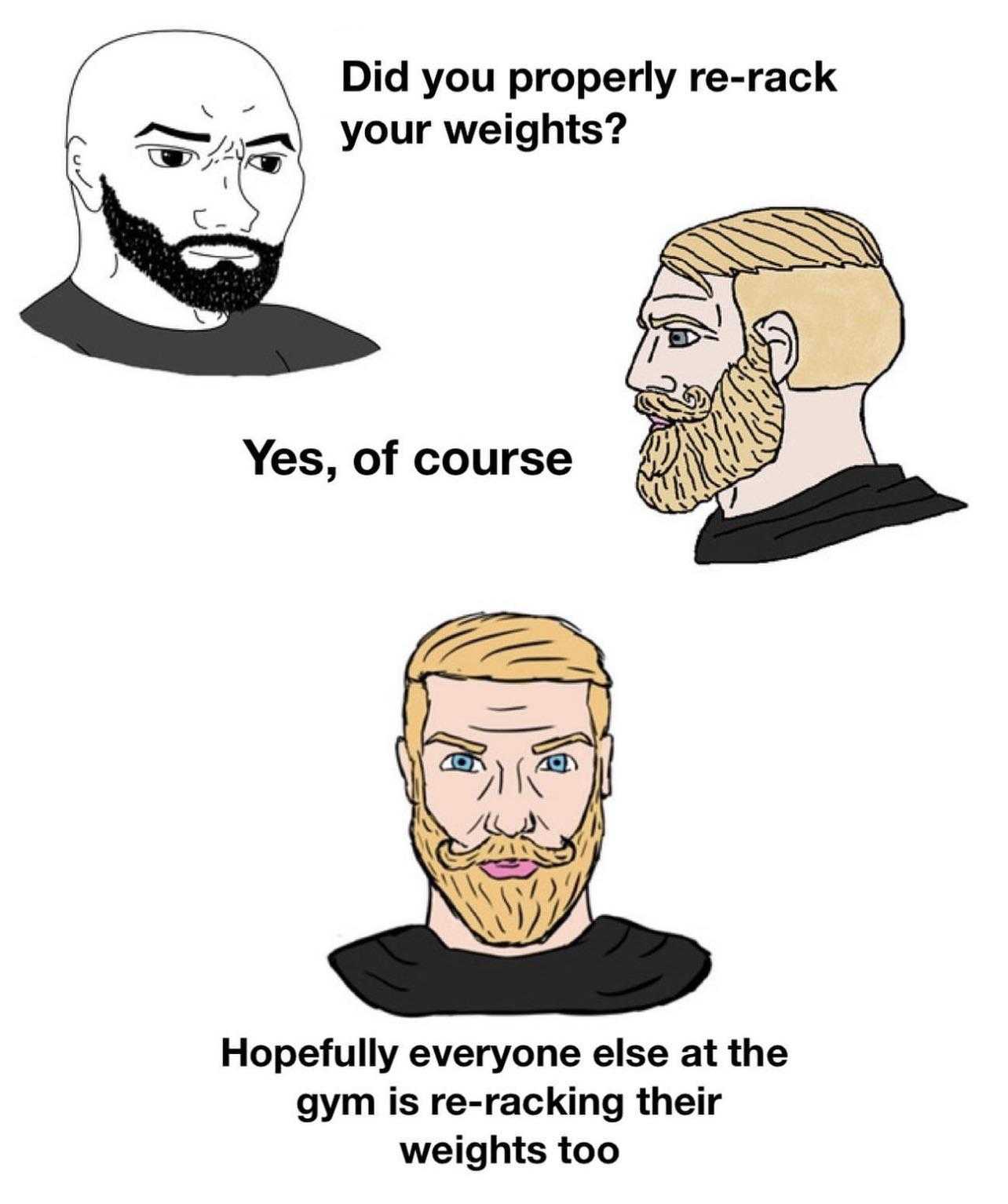 a cartoon drawing of a man with a beard and a beard with a caption that says, did you