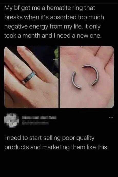 someone is selling their engagement ring to buy for a new one