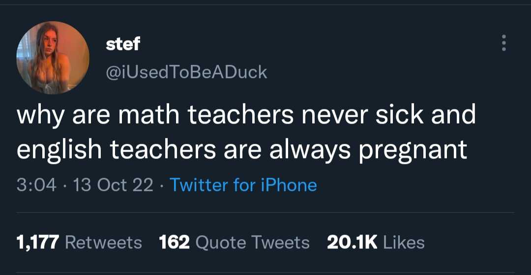 a tweet message from a teacher about her tweet