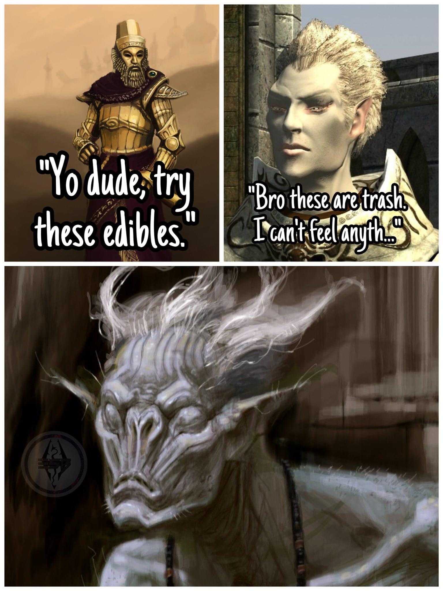 there are two pictures of a man with a dragon on his head