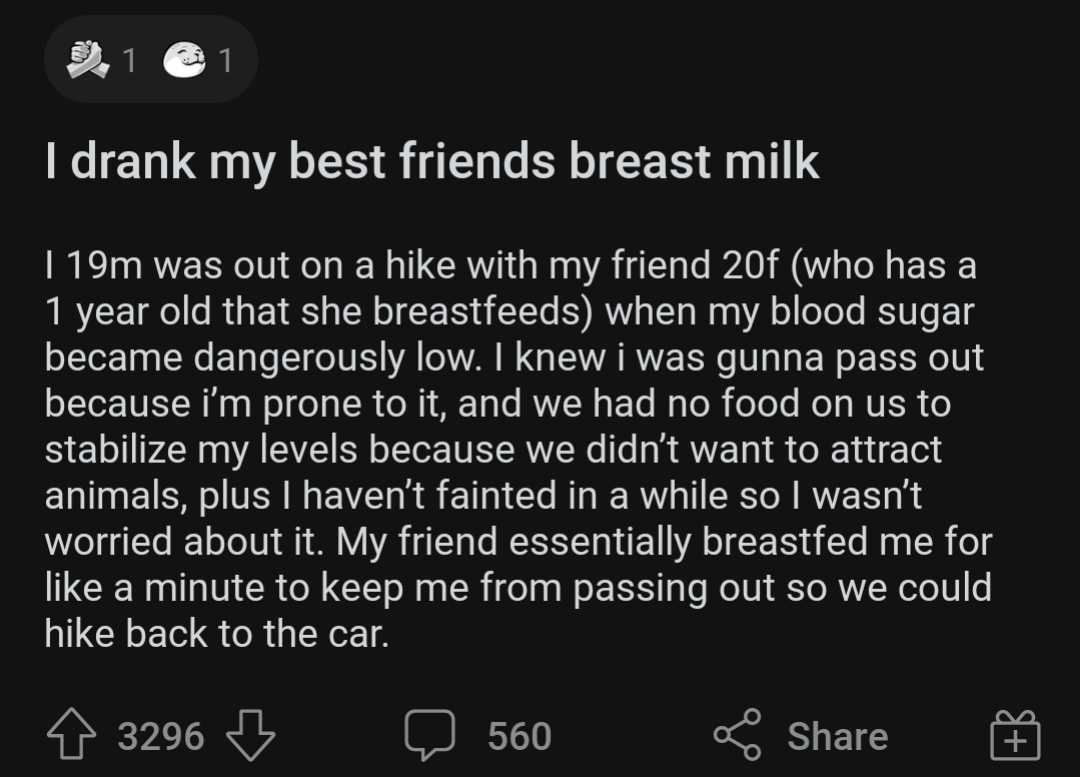 a screenshot of a text message from a friend about breast milk