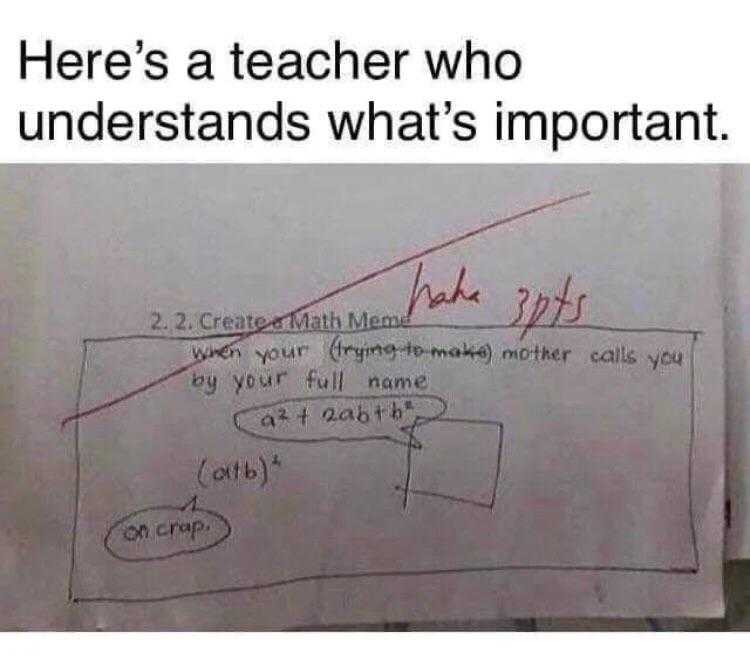 paper with a drawing of a teacher who understand what important